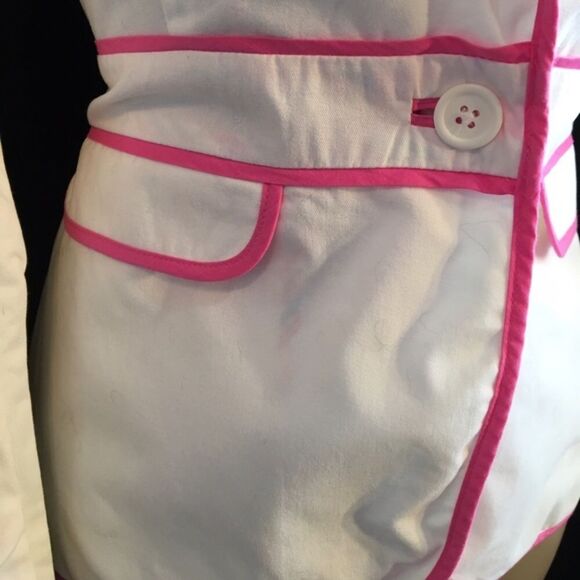 Lilly Pulitzer White & Pink Long Sleeve Janice Jacket Blazer New Size 6 - Picture 5 of 10